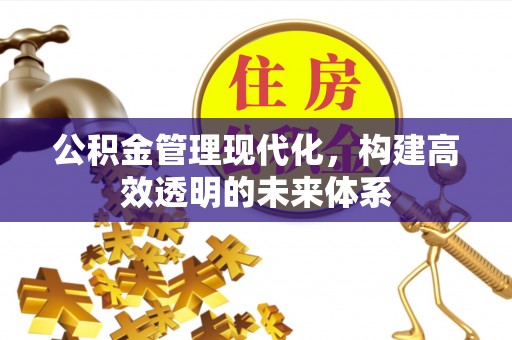 周至公积金管理现代化，构建高效透明的未来体系