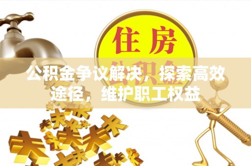 周至公积金争议解决，探索高效途径，维护职工权益